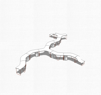 现代白色简约办公桌su模型，办公桌sketchup模型下载