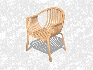 现代创意<em>小</em>座椅su模型，休闲椅sketchup模型下载