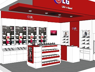LG手机专卖店草图大师模型，专卖<em>店su模型</em>下载