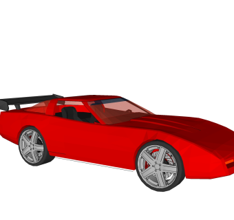 现代跑车免费su模型，现代跑车skp模型，草图大师模型素材下载