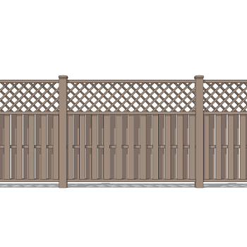 精品围墙栏杆草图大师模型集下载