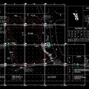 居住小区地形规划图施工图CAD图纸