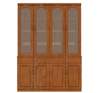 现代实木酒柜sketchup模型，酒柜草图大师模型下载