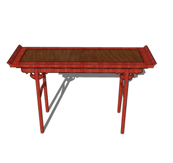   新中式端景条案草图大师模型，端景条案sketchup模型下载