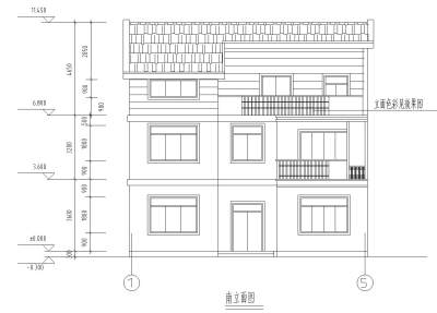 南立面图