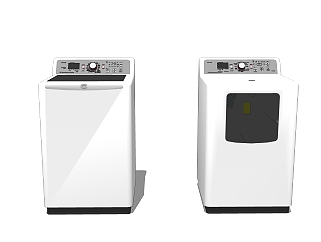 现代洗衣机草图大师模型，洗衣机SKP模型下载