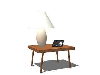 现代实木床头柜su模型，床头柜sketchup模型下载