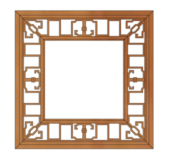 中式窗草图大师模型，窗户sketchup模型下载