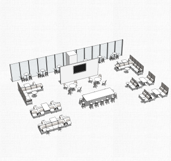 会议台草图大师模型，会议台sketchup模型，会议台su素材下载