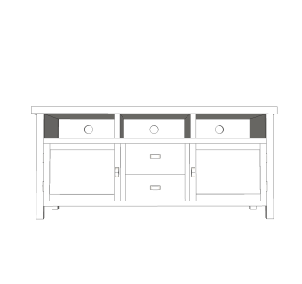 现代边柜草图大师模型，边柜sketchup模型下载