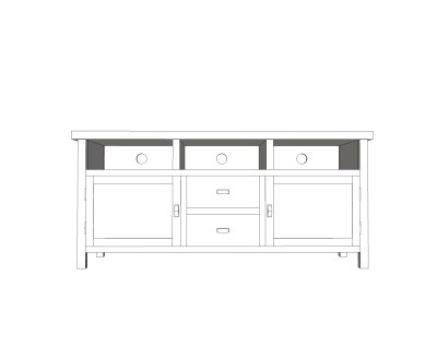 现代边柜草图大师模型，边柜sketchup模型下载