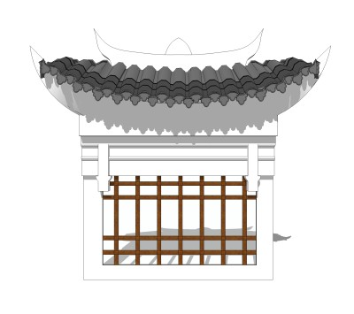 中式窗草图大师模型,中式窗SU模型下载