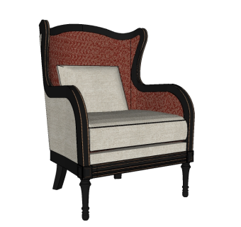 简欧单人沙发skp模型，榻榻米沙发sketchup模型下载