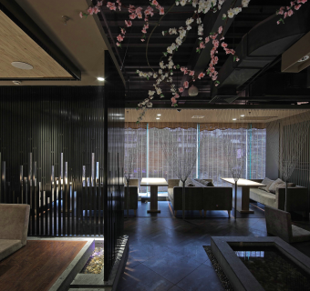 中式料理店CAD施工图，餐厅CAD建筑图纸下载