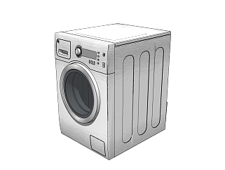 现代转筒<em>洗衣</em> 草图大师模型，洗衣机sketchup模型下载