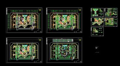 精细园林广场详图景观施工图CAD图纸