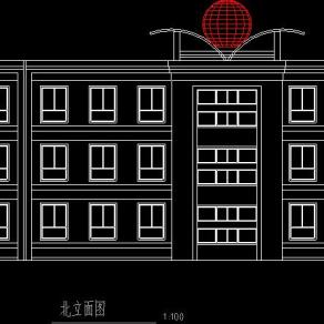 某农村小学教学楼设计图，小学教学楼cad设计图纸下载