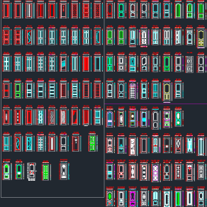 门扇款式CAD图库，门扇CAD施工图纸下载