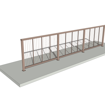 现代栏杆SU模型，栏杆SKB文件下载