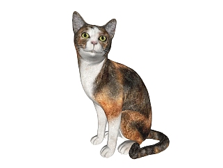 现代新加坡猫su模型，<em>动物</em>草图大师模型下载