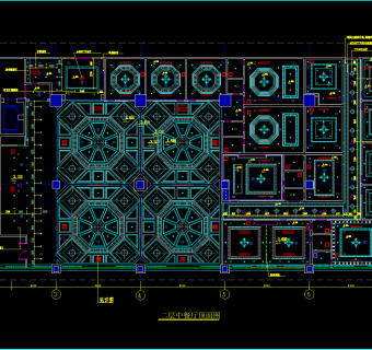 中餐厅装修CAD图纸，中餐厅CAD平面布置图