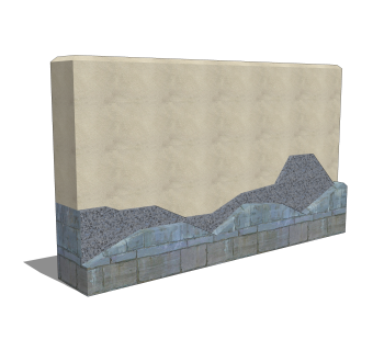 现代墙体草图大师模型，双人床SKP模型下载