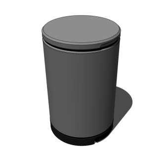 现代金属垃圾桶草图大师模型，垃圾桶SU模型下载