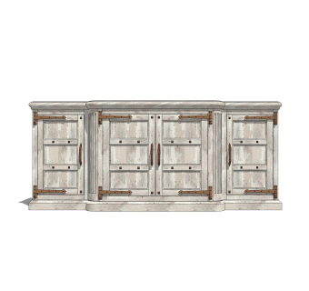 美式边柜草图大师模型，边柜SKP模型