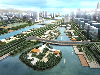 滨水休闲商务区景观设计规划案例