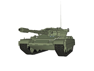 苏联T-54主站<em>坦克</em>su模型，草图大师模型下载