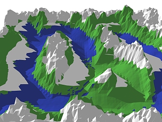 <em>自然</em>地形草图大师模型，地形SKP模型下载