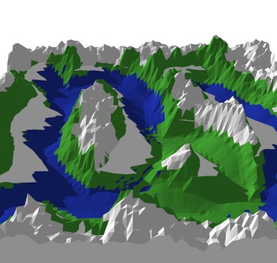 自然地形草图大师模型，地形SKP模型下载