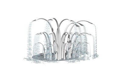 现代喷泉造型水景草图大师模型，喷泉造型水景sketchup模型免费下载