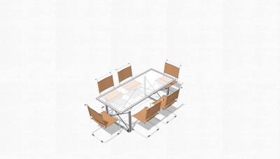 现代玻璃会议桌草图大师模型，会议桌sketchup模型下载