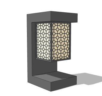 现代坐地灯草图大师模型，坐地灯sketchup模型下载