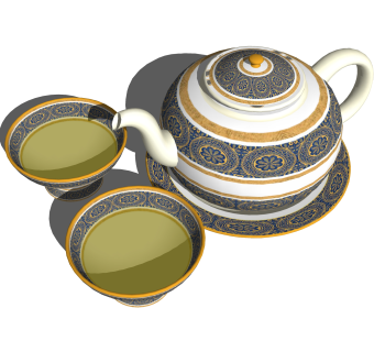 杯子草图大师模型，杯子SU模型下载