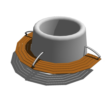 种植池座椅草图大师模型，异形椅su模型下载