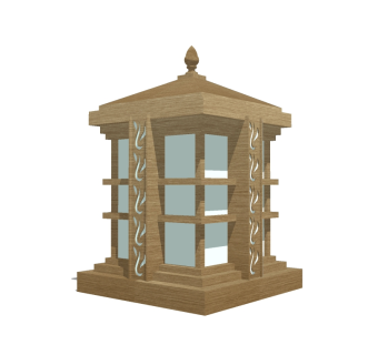 现代实木地灯草图大师模型，实木地灯sketchup模型下载