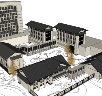 酒店草图大师模型下载、酒店su模型下载