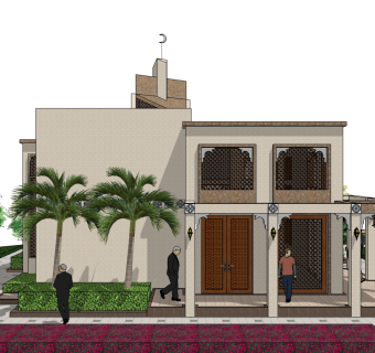 中亚式别墅su模型下载、中亚式别墅草图大师模型下载