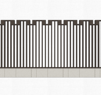 新中式围墙栏杆草图大师模型，造型栏杆sketchup模型免费下载