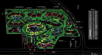 小区园林环境设计CAD规划图CAD图纸
