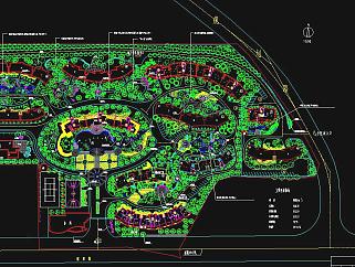 小区园林环境设计CAD规划图CAD图纸