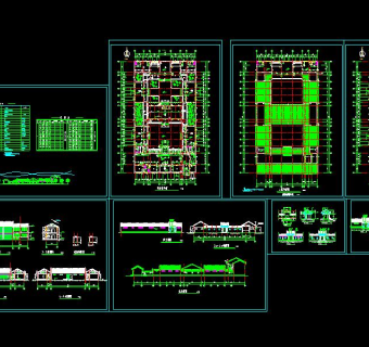 四合院施工图CAD图纸下载