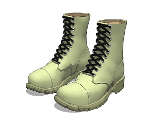 现代皮靴草图大师模型，皮靴sketchup模型下载
