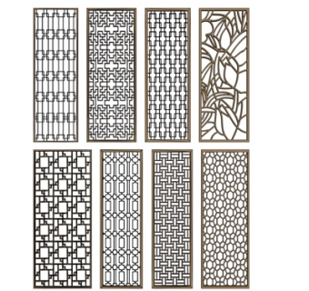 精品中式花格草图大师模型集下载