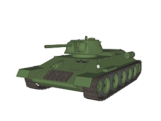 苏联T-34中型<em>坦克</em>su<em>模型</em>，<em>坦克</em>草图大师<em>模型</em>下载