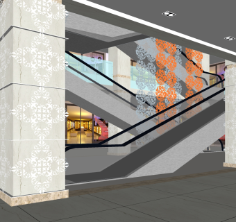 现代商场草图大师模型，商场sketchup模型免费下载