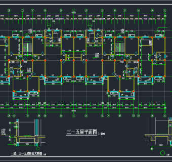 国贸中心一期14号楼CAD施工图，办公空间CAD施工图纸下载