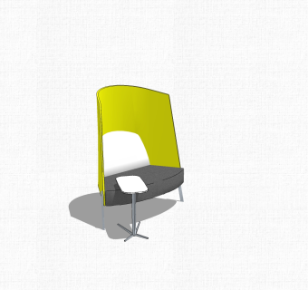 现代单人办公沙发草图大师模型，办公沙发skp模型下载